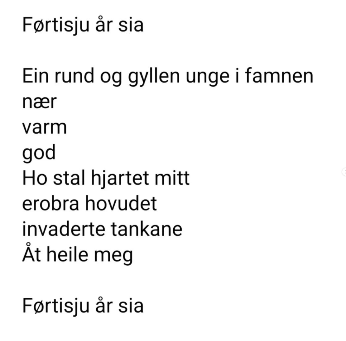Diktet Førtisju år sia av Christi Sjetne